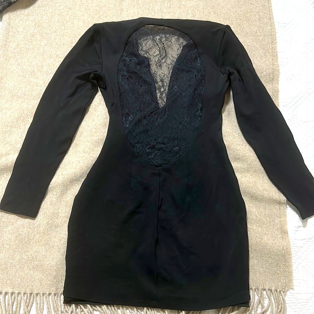 BEBÉ BODYCON MINI PARTY DRESS IN BLACK SIZE XS